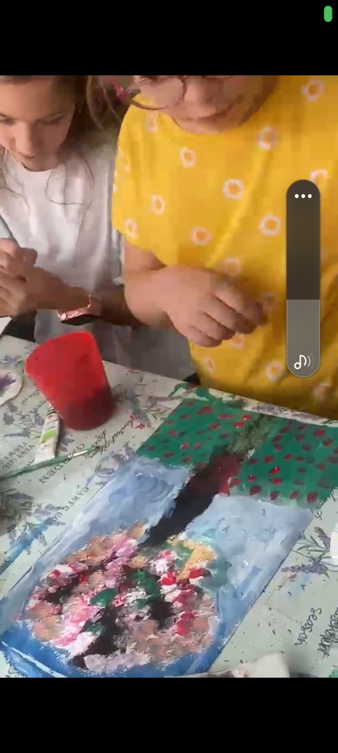 Pictură realizată în atelier